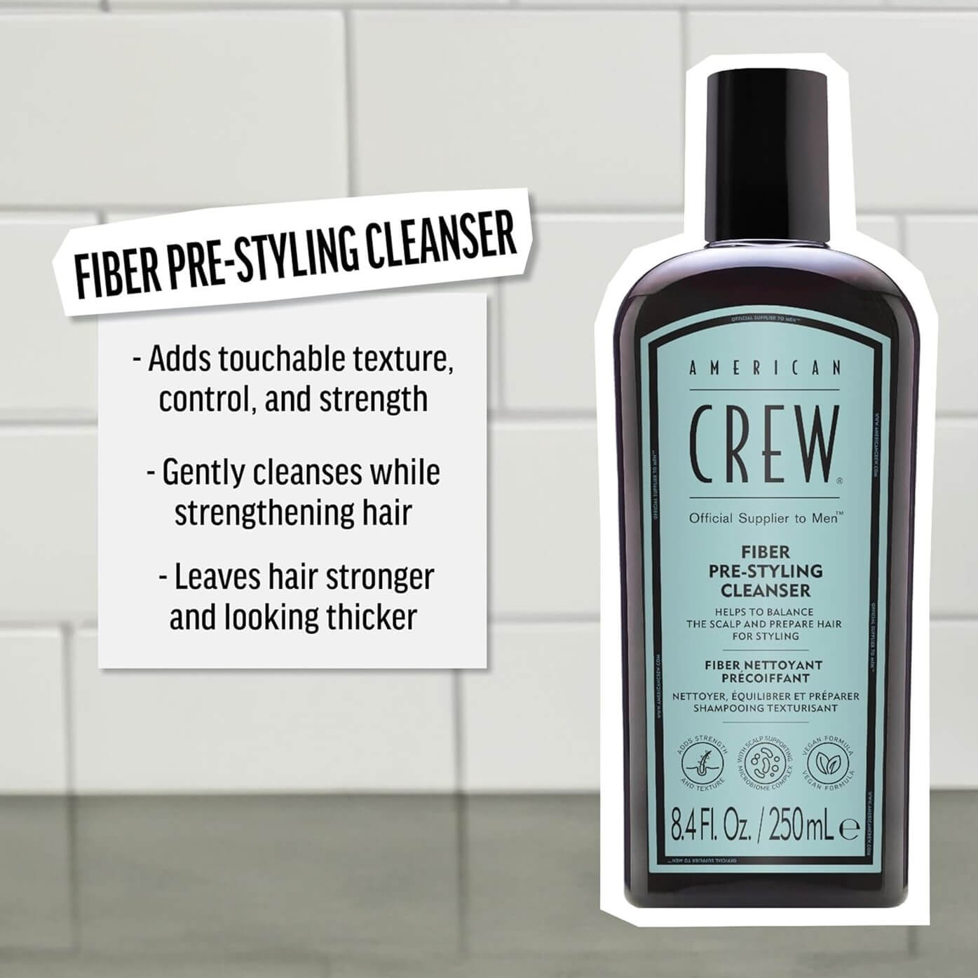 AMERICAN CREW Men's Fiber Pre-Styling Cleanser 250ml