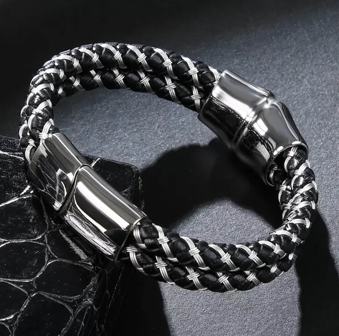 Mens Voguish Leather Bracelet