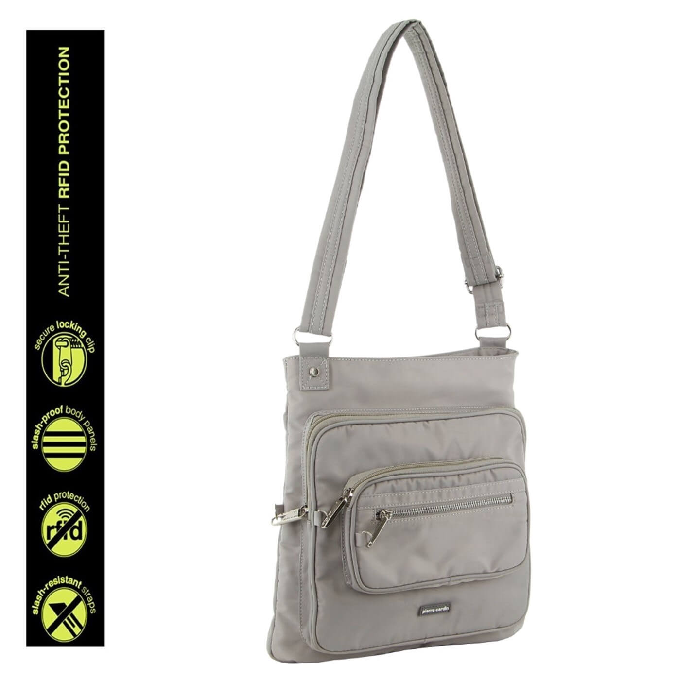 Pierre Cardin PC2417 Anti-Theft RFID Cross Body Bag/Taupe