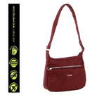 Pierre Cardin PC2642 Anti-Theft RFID Cross Body Bag/Wine