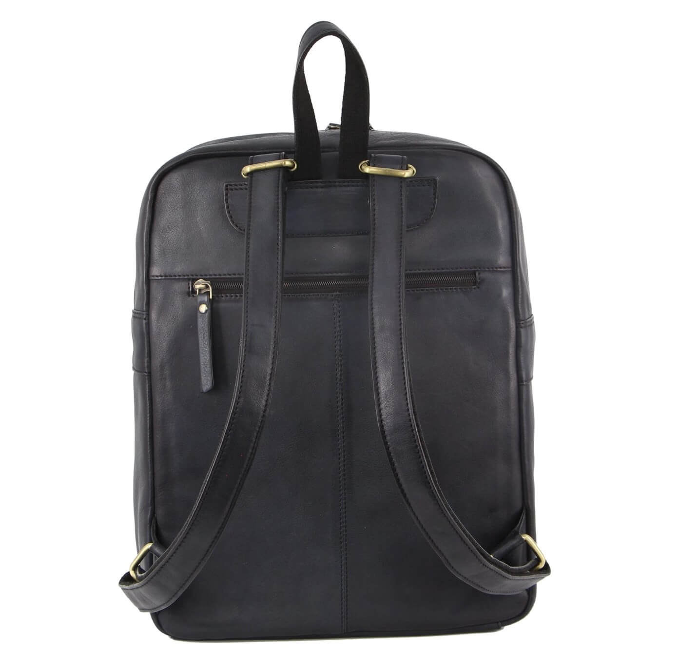 Pierre Cardin PC3332 Burnished Leather Laptop Backpack/Black