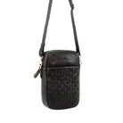 Pierre Cardin PC3686 Leather Embossed Phone Cross-Body Bag/Black