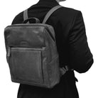 Pierre Cardin PC3714 Italian Leather Mens Backpack/Black