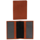 Pierre Cardin PC3909 Leather Passport Wallet Cover/Cognac