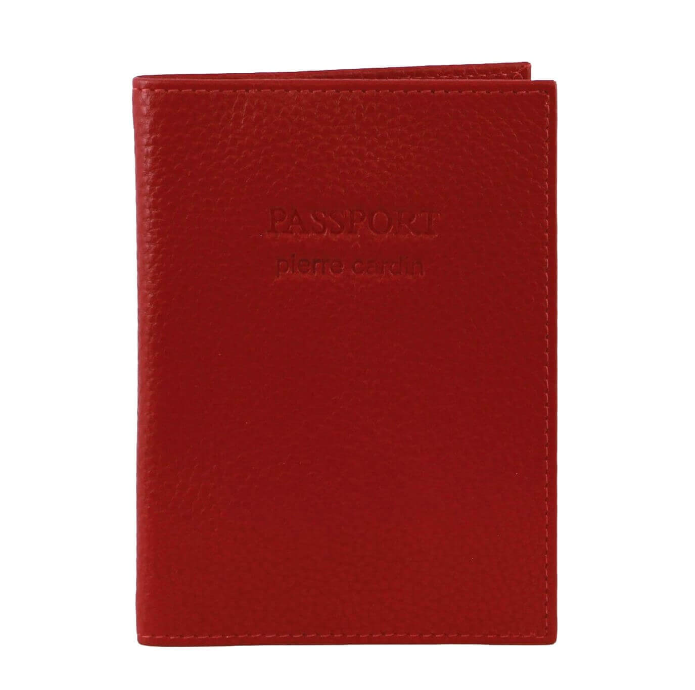 Pierre Cardin PC3909 Leather Passport Wallet Cover/ Red