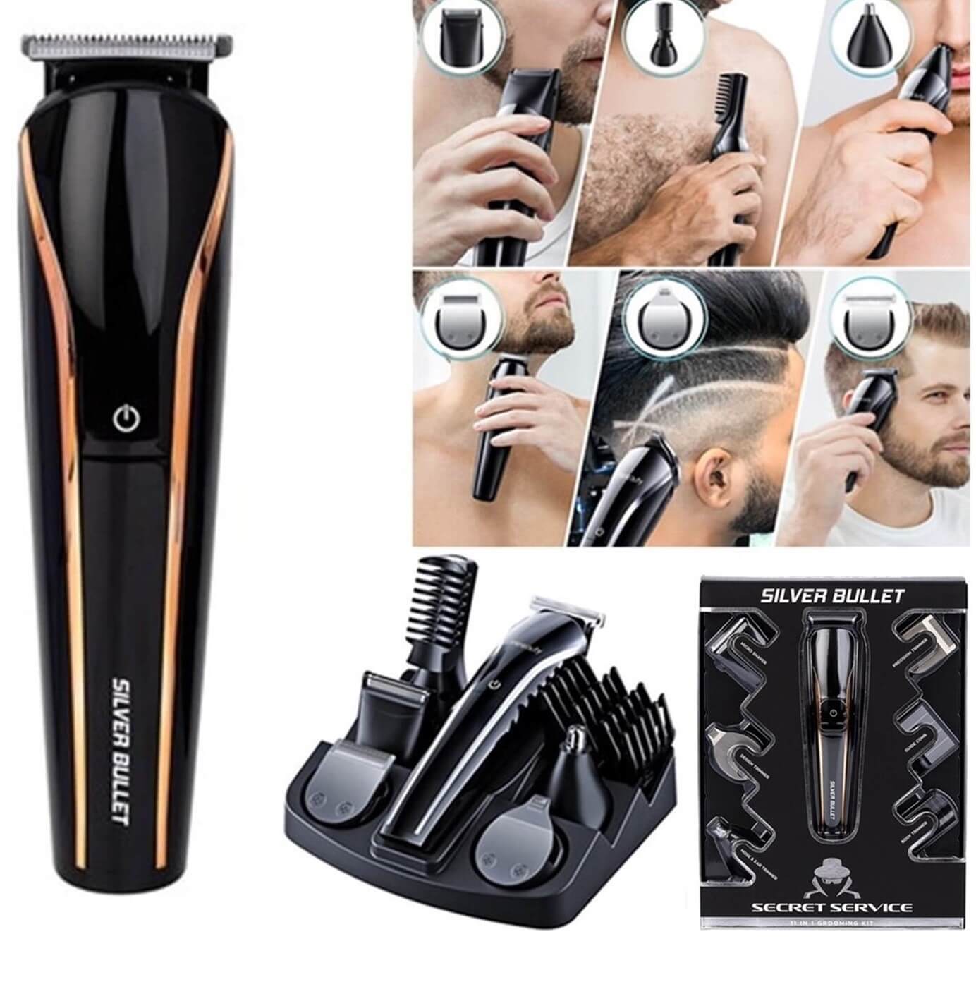 Silver Bullet Secret Service 11-In-1 Grooming Trimmer Kit