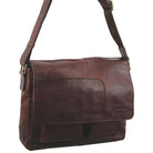 Pierre Cardin Rustic Leather Messenger Bag 