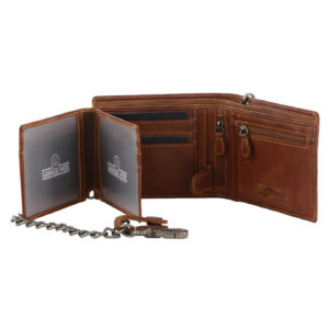 Billy The Kid Men's Leather Wallet with Chain - Lords Grooming Products