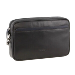 Pierre Cardin PC3826 Men's Leather Organiser Bag/Black-Navy - Lords Grooming Products